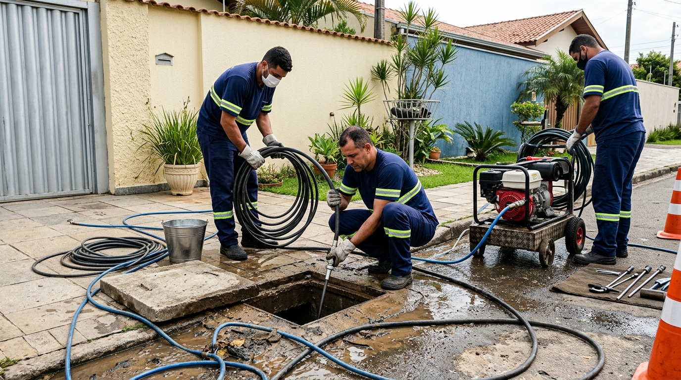 Desentupimento de esgoto residencial em Vila Velha-ES