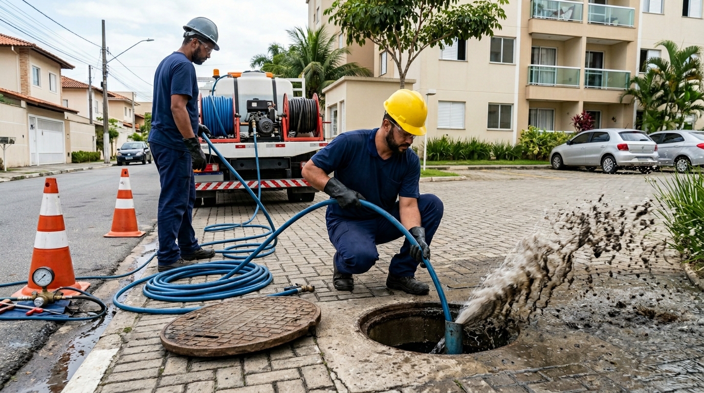 Equipe de hidrojateamento em Vila Velha-ES